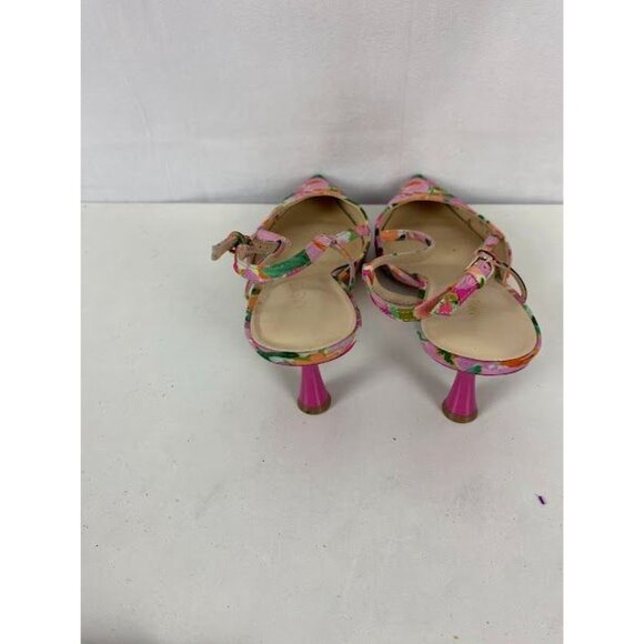 Nine West Floral Sling Back Kitten Heels Women's Size 9. - Picture 3 of 8